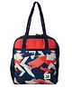 JUSTBAGS Insulated Lunch Bag with Bottle Holder Navy Orange - 10 inches