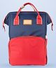 Mylo Baby Diaper Bag With Dry/Wet Pockets | Multifunctional 12 Pocket Stylish Diaper Bag Backpack | Water-Resistant | Free Diaper Pouch - Navy & Red