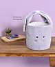 Mi Arcus Multipurpose Rabbit Face Design Storage Basket/Organizer for Kids' Small Items - Purple, 20x20x20 cm Nursery Decor