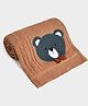 Mi Arcus Bear Face Print Premium Ultra-Soft Blanket for 2-6 Years, 120x150 CM - Brown