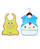 Chinmay Kids BPA Free Baby Apron Soft Waterproof Bib Silicone Bibs Easily Clean 6-36 Months (Yellow, Blue)