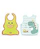 Chinmay Kids BPA Free Baby Apron Soft Waterproof Bib Silicone Bibs Easily Clean 6-36 Months (Yellow, Green)