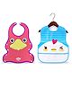 Chinmay Kids BPA Free Baby Apron Soft Waterproof Bib Silicone Bibs Easily Clean 6-36 Months (Pink, Blue)