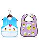 Chinmay Kids BPA Free Baby Apron Soft Waterproof Bib Silicone Bibs Easily Clean 6-36 Months (Blue, Pink)
