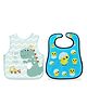Chinmay Kids BPA Free Baby Apron Soft Waterproof Bib Silicone Bibs Easily Clean 6-36 Months (Green, Blue)
