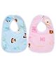 Chinmay Kids Bib for Infants Daily Use Super Soft Cotton Fast-Dry Printed Bibs Pack of 2  (Blue & Pink)