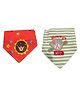 Chinmay Kids Reusable Baby Bibs Two Layered Cute Prints Edges Assorted Color Pack of 2  (Red-Green)