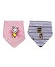 Chinmay Kids Reusable Baby Bibs Two Layered Cute Prints Edges Assorted Color Pack of 2  (Light Pink-Blue)
