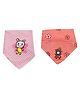 Chinmay Kids Reusable Baby Bibs Two Layered Cute Prints Edges Assorted Color Pack of 2  (Light Pink-Pink)
