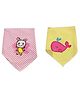 Chinmay Kids Reusable Baby Bibs Two Layered Cute Prints Edges Assorted Color Pack of 2  (Light Pink-Yellow)