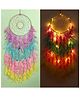 Duli Handmade Dream catcher Hanging with Lights and Multicolor Feathers for Home Decoration