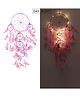 Duli Handmade Dream catcher Hanging with lights and Pink & Purple color Feathers for Home Decoration
