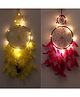 Duli Handmade Dream catcher Hanging with Lights and Multicolor Feathers for Home Decoration (Pack of 2)