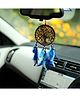 Duli Handmade Dreamcatcher Car Hanging with TreeofLife & Blue color Feathers for Home Decoration