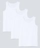 Charm n Cherish Pack Of 3 Sleeveless Solid Vests - White