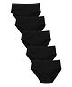 Charm n Cherish Pack Of 5 Solid Panties - Black