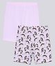 Charm n Cherish Pack Of 2 Solid & Unicron Printed Daily Wear Shorts - Pink