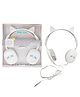 Elecart Kawaii Cute Design Wired Headphones with Built-in Microphone For Kids Teenagers White Cat