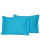 Trance Home Linen 100% Cotton Baby Pillow Covers Set of 2 - Aqua Turquoise Blue
