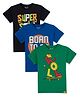 GINI & JONY Pack Of 3 Half Sleeves Typography Printed Tees - Multi Colour