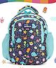 Intelliskills Ocean Animals School Bag with Comfortable Cushion Padding Trendy Spacious Lightweight Blue-  15 Inches