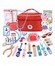 Ji and Ja Doctor Kit for Kids Wooden Dentist Set with Working Stethoscope Doctor Playset Pretend Play Doctors Set for Children (Multicolor)