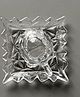 VOIDROP Feng Shui vastu Crystal Glass Turtle with Crystal Zig-Zag Plate Kachua Plate for Gift showpiece Decoration Good Luck Sign Sqaure Plate - Crystal