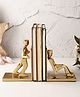 VOIDROP Set of 2 Working Man Bookend Decorative & Unique Heavy Aluminium Bookends Decoration for Library, Office Decor, Living Room,  (Gold)