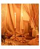 Voidrop Pillar Candle Holder,Taper Candle Holder for Retro Candleholder, Formal Events, Wedding, Church, Holiday Décor, Dinning Table Centerpiece Candles -Set of 2 (Gold)