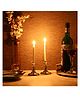 VOIDROP Set of 2 Mini Silver Candlesticks Holder. Decorative Taper Candlestick Holders,Candlesticks for Home Decor.