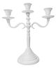 VOIDROP-Three Arm Candelabra Tall -Glossy Taper Candle Holders, Candle Stands, Candlesticks for Home Decor, Wedding, Parties, Dinning Table Centerpiece, Home Decoration Festival Occasions White