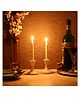 VOIDROP Set of 2 Mini White Candlesticks Holder. Decorative Taper Candlestick Holders,Candlesticks for Home Decor.