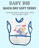 VOIDROP New Born Baby Cotton Bibs Apron Easily Adjustable For Baby - Blue