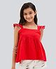 Olele Sleeveless Solid Top - Red