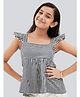 Olele Sleeveless Checked Top - Black