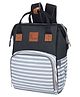 R for Rabbit Caramello Regal Baby Diaper Bag for Mother, Waterproof Kids Diaper Backpack for Mothers, Multifunctional Maternity Bag for Travel, Nursing Backpack for Moms (Grey Stripes)