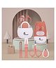 R for Rabbit Stylo Kitty New Born Baby 4 in1 Nail Grooming Kit for Baby Manicure Set with Kids Nail Cutter, Tweezer, Filer and Scissors (Peach)