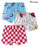 Honeyhap Disney Single Jersey Knit Cars Printed Briefs Pack of 3 - Red & Blue