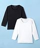Kanvin Cotton Modal Full Sleeves Thermal Vest Pack of 2 - Black & White