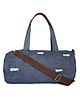 BAD HABIT Blue Denim Duffel Bag with Distressed Detail - Stylish and Spacious Travel Companion