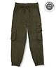 Gini & Jony Cotton Woven Full Length Trouser Pant Solid Colour - Green