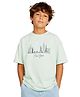 My Milestones Half Sleeves New York City Theme Printed Tee - Light Green