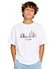 My Milestones Half Sleeves New York City Theme Printed Tee - White