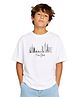 My Milestones Half Sleeves New York City Theme Printed Tee - White