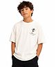My Milestones Half Sleeves Placement Tree Printed Tee - Ecru