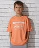 My Milestones Half Sleeves Sports Theme Printed Tee - Orange