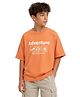 My Milestones Half Sleeves Sports Theme Printed Tee - Orange