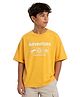 My Milestones Half Sleeves Sports Theme Printed Tee - Yellow