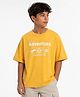 My Milestones Half Sleeves Sports Theme Printed Tee - Yellow