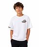 My Milestones Half Sleeves Racer Car Printed Tee - White